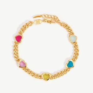 Missoma Jelly Heart Gemstone chain bracelet